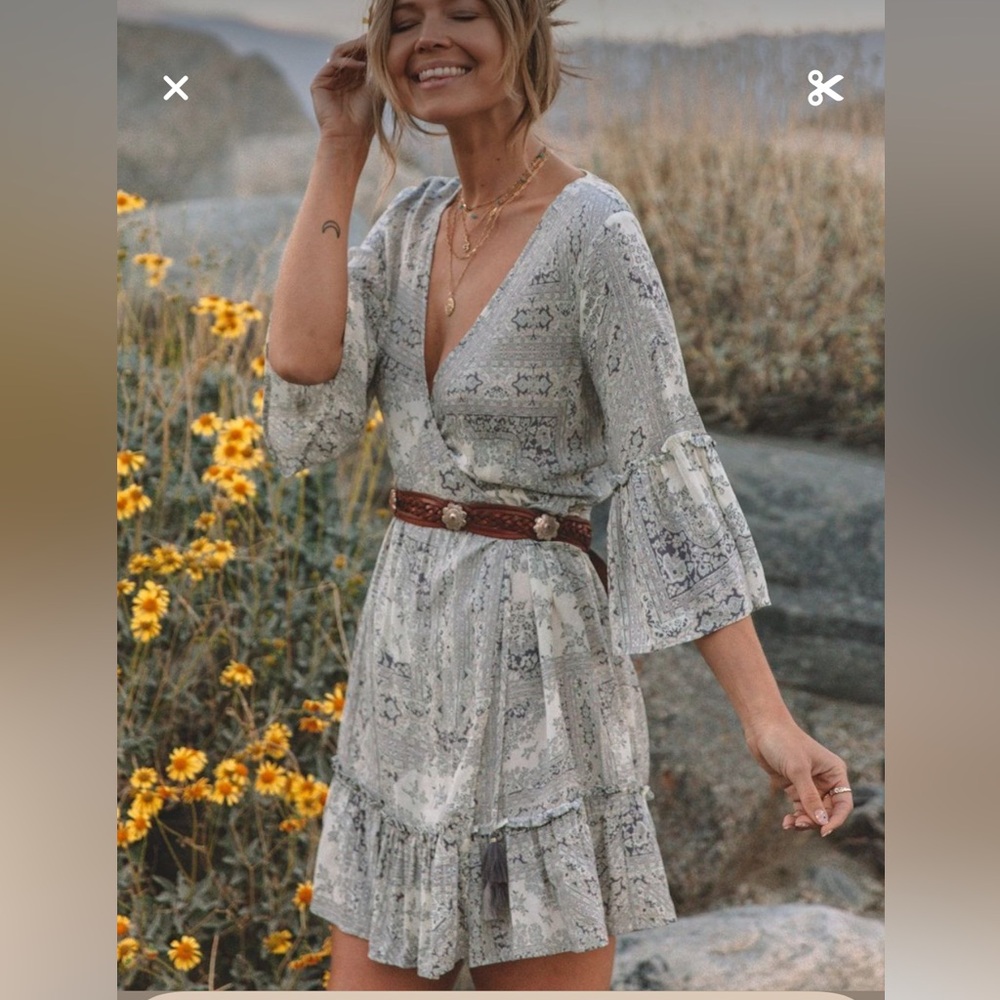Floral Print Wrap Dress
